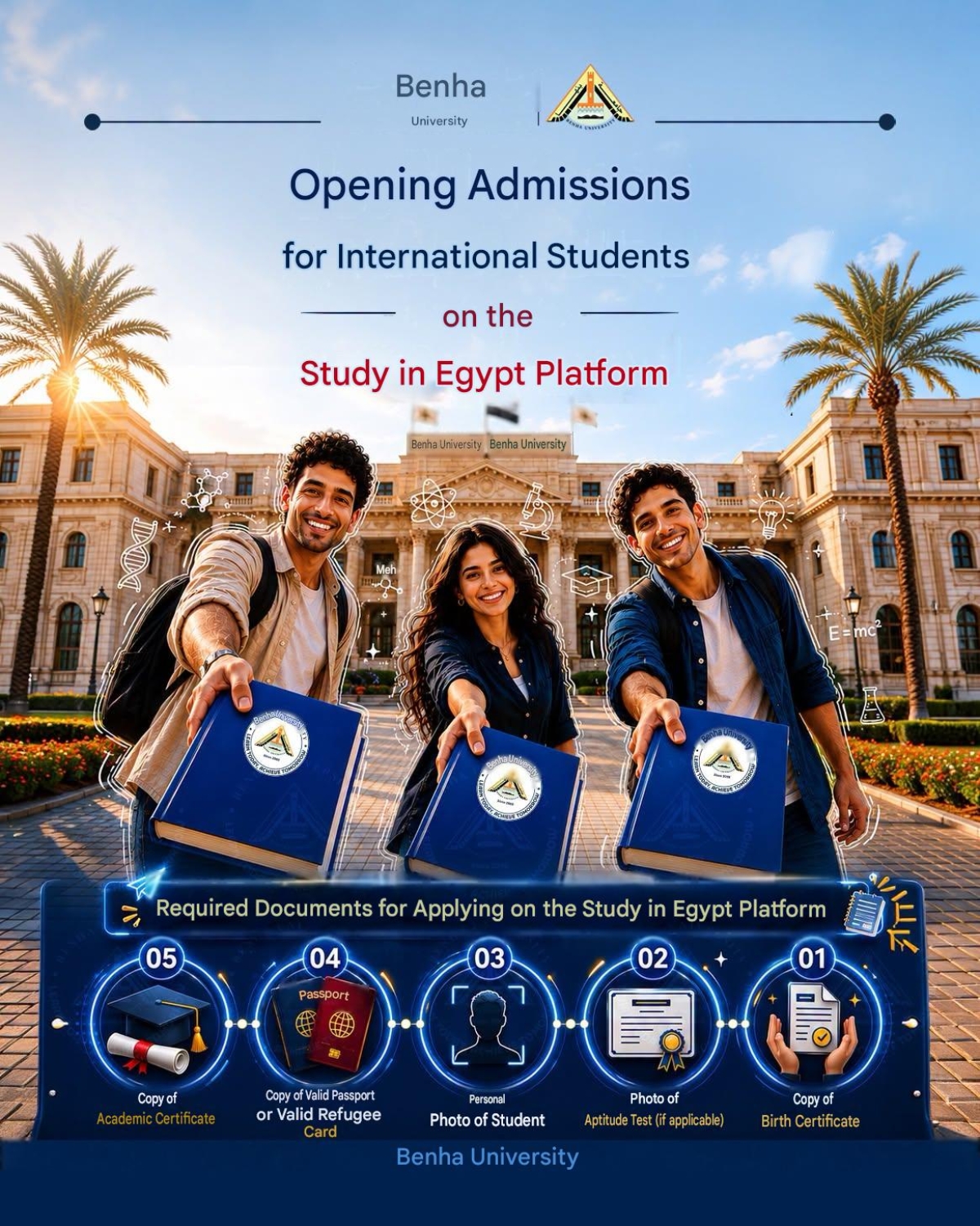 Benha University welcomes international students for the academic year 2026/2027